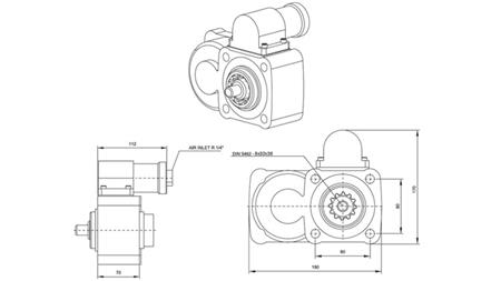 Dimensjoner HYDRAULISK PUMPE DRIFT - ZF2