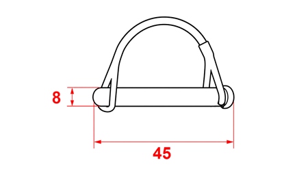 SORTIMENT LÅSSPRINTAR Φ 8/45 MM (5ST)