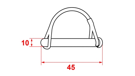 KOMPLET VAROVALNIH SPON POLKROŽNA fi 10/45 mm (5kom)