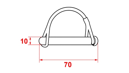SORTIMENT LÅSSPRINTAR Φ 10/70 MM (5ST)