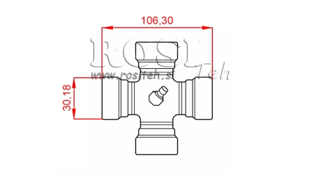 KORS F-30,18X106,30 FOR ECO KARDANAXEL 970mm 70-110HP MED FRIKTIONSKOPPLING
