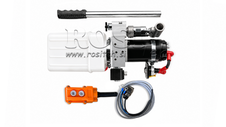 MINI HYDRAULIKAGGREGAT 24V DC - 0,8kW = 0,5cc - 1,5 lit - Einfachwirkende Funktion (PVCgehäuse)