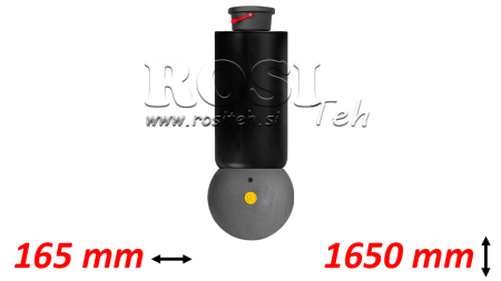 CILINDRO TELESCÓPICO - MEILLER KIPPER - 5 EXTENSIONES 163 mm 15 ton - CARRERA 1650 mm