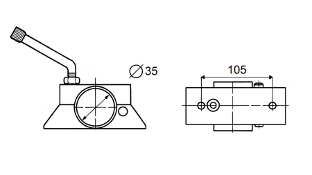 OBJEMKA ZA PODPORNO NOGO 75kg AVTO PRIKOLICE