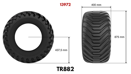 400/60-15,5 PNEVMATIKA TR 882 16pl S PLATIŠČEM 13,00X15,5