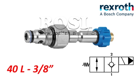 HYD. ÖPPEN ELEKTROMAGNETISK KONTROLLER FÖR 2-VÄGS VENTIL REXROTH 3/8 40-LIT