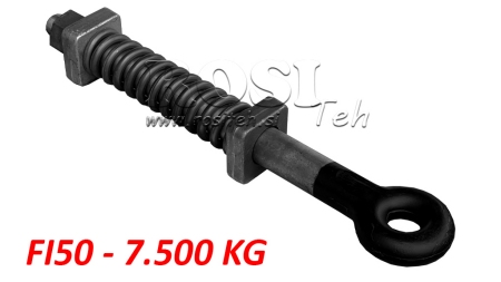 DAMPING SVIVEL DRAGKROK MED FJÄDER FI50 7,500KG