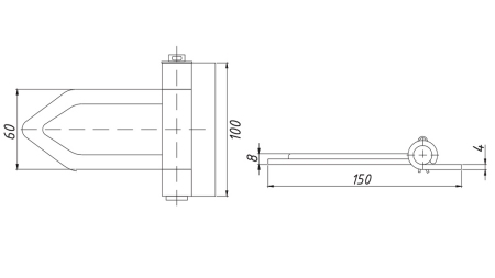 TRIANGULÄR TRAILER SIDOPANEL HÄNGSEL - STOR