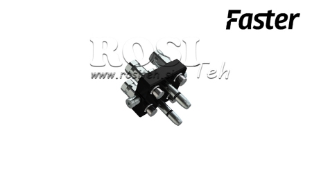 MULTI-FASTER KOPPLING 3-VÄGS BSP 1/4 MOBIL DEL (EN SPÄKEL)