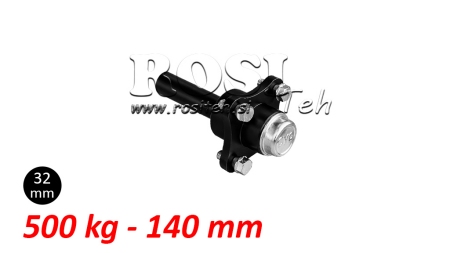 HALVAXEL UTAN BROMSAR - 500 kg (4 SKRUVAR) - 140 mm