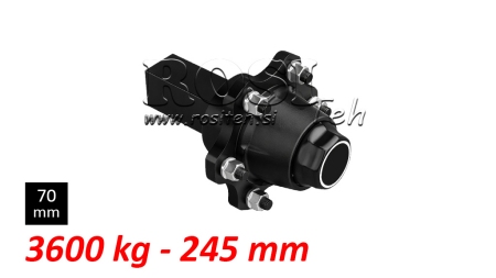 HALVAXEL UTAN BROMSAR - 3600 kg (6 SKRUVAR) - 245 mm