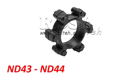 STJÄRNKOPPLING FÖR GUMMIINSATS ND43-ND44 (104mm)