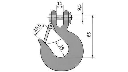 KROK MED SÄKERHETSSPÄRR - 1000 KG