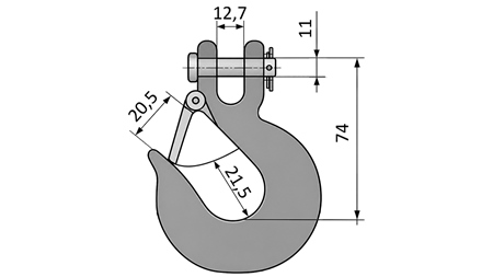 KROK MED SÄKERHETSSPÄRR - 2000 KG