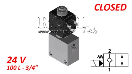 2-VÄGSVENTIL 3/4 (NC) 24V - 120LIT