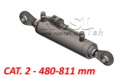 TELESKOPISK HYDRAULISK TOPPSTÅNG - STANDARD - CAT. 2 (45-95 HP) - 480-811 mm (25,4/25,4 mm)