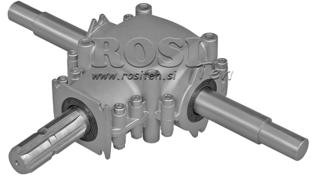 KOTNI REDUKTOR DVOJNA OSOVINA 1:1,14 (16,5HP-12kW)