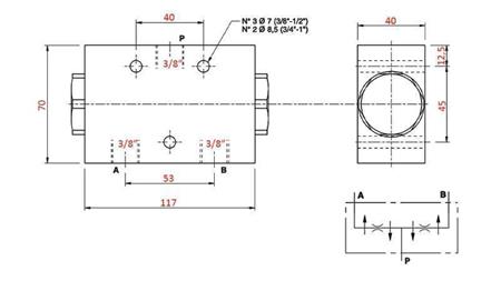 HYDRAULISK DISTRIBUTIONSVENTIL FLÖDE V1021 DFL 3-6 lit - 3/8 - 250 bar (max.300 bar) METALL