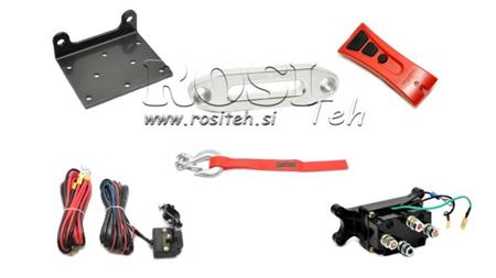 12 V ELEKTRISK VINCH DWH 3500 HD - 1588 kg - SYNTHETISK REP