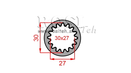 ADAPTER KARDANA TULEJA 30x27 (16 WPUSTÓW) (50 mm)