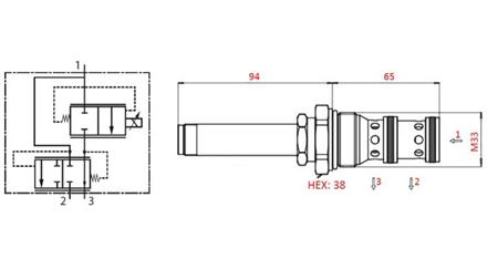3-VÄGS PROPORTIONALVENTIL M33 - 270bar - 80lit