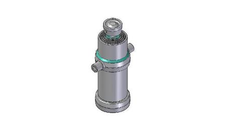 4045S -TELESCOPISK CYLINDER STANDARD/BALL 4 STEG SLAG 1490 DIAMETER 170