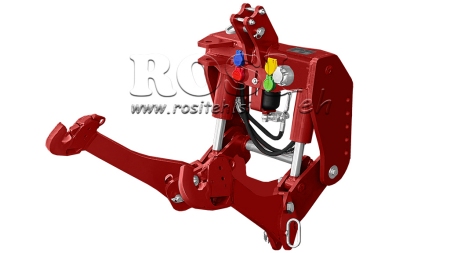 ELEVADOR FRONTAL UNIVERSAL PARA TRACTOR CAT. 2 1500KG - ROJO (RAL 3000)