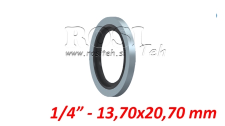 PESÄN KUMITIIVISTEELLA 1/4 - 13.70X20.70 MM