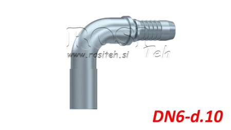 HYDRAULICKÁ PRÍPOJKA RÚRKOVÝ PRECHOD – KOLENO 90° DN6-d.10
