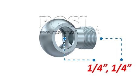 HYDRAULISK BANJOBULTKOPPLING 1/4-1/4