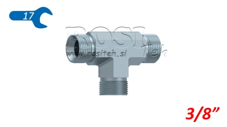 HYDRAULISK T-FÖRGRENING BSP HANE-HANE 3/8
