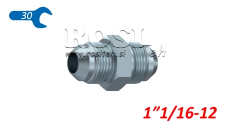 HYDRAULISK DUBBELVENTIL JIC74° 1”1/16-12 1”1/16-12