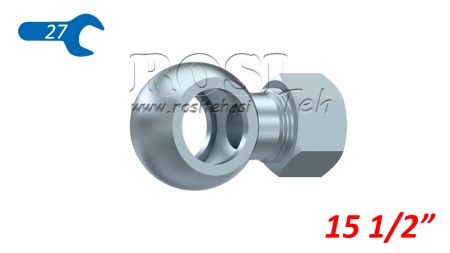 METALLSLANG BANJO 1/2 MED MUTTER