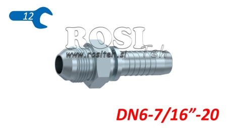 HYDRAULISK ANSLUTNING AGJ JIC74° HANE DN6-7/16”-20