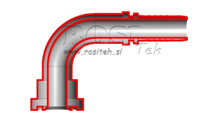 HYDRAULISK ANSLUTNING KOMATSU VINKEL 90° DN16MM-FLANGERAD5/8