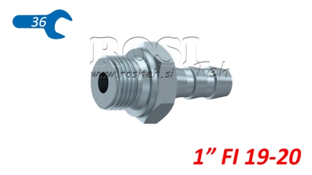 HYDRAULISK HANKOPPLING 1 FÖR GUMMISLANG Φ 19-20