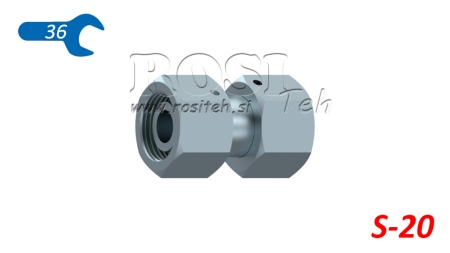 HIDRAULIKUS KETTŐS FORGÓ ANYÁS CSATLAKOZÓ (20S) M30X2