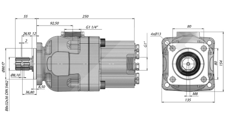 HIDRAVLIČNA BATNA ČRPALKA -60cc - 270 bar