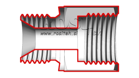 HYDRAULICKÝ ADAPTÉR MUŽSKÉ-ŽENSKÉ 18X1.5-3/8