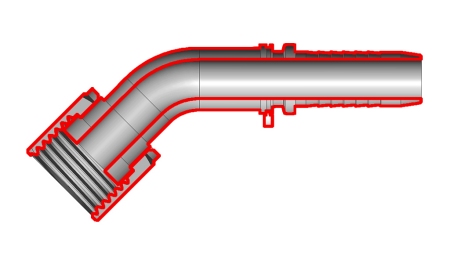 HIDRAVLIČNI PRIKLJUČEK DKORFS ŽENSKI KOLENO 45° DN8-11/16-16