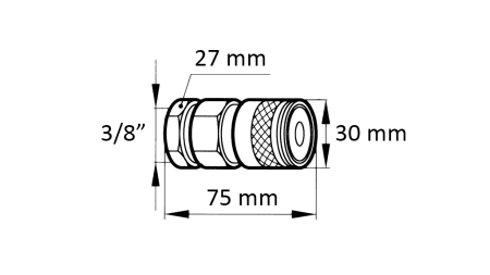 HITRA SPOJKA BAGER FFH ŽENSKA 3/8