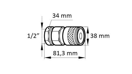 SNABBKOPPLING GRÄVARE FFH HONA 1/2