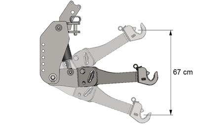FRONTLYFT UNIVERSAL FÖR TRAKTOR CAT. 2 - 1500 KG - BLÅ (RAL 5017)