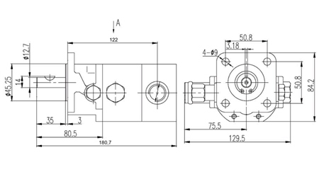 HYDRAULISK HI-LO PUMP 16GPM 12.9 CCM + 4.1 CCM HÖGER