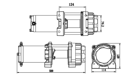 12 V ELEKTRIČNI VITEL RS-3500 - 1585 kg SINTETIČNA VRV ECO