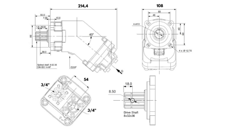 HYDRAULISK GJUTJÄRNSPUMP 65CC BANANA