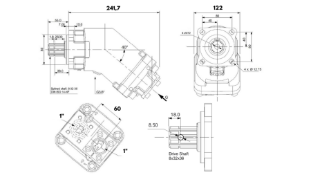 HYDRAULISK GJUTJÄRNSPUMP 82CC BANAN