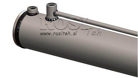 HYDRAULCYLINDER FÖR VEDKLYV MED MONTERINGSPLATTA100/60-1050 - ÖVRE ANSLUTNING