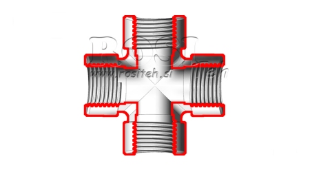 HYDRAULISK KORSKOPPLING INVÄNDIG BSP 1/4