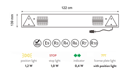 KOMPLETT LED-LJUSSETT FÖR TRAILERS 12/24V
